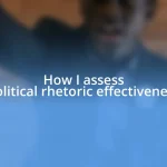 How I assess political rhetoric effectiveness