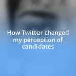 How Twitter changed my perception of candidates