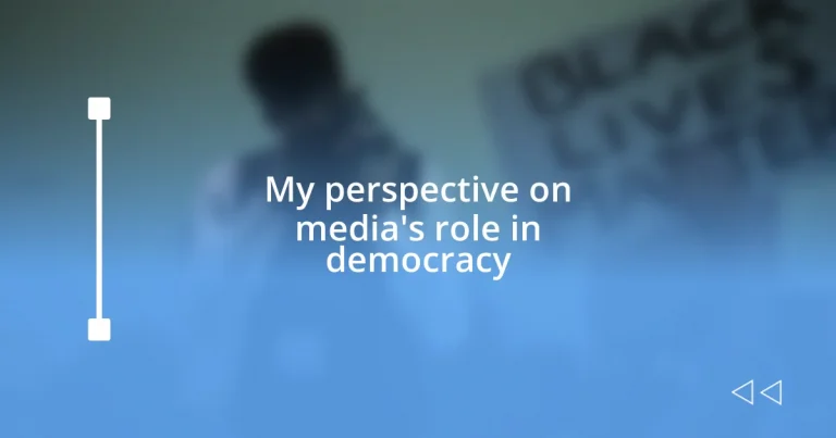 My perspective on media’s role in democracy