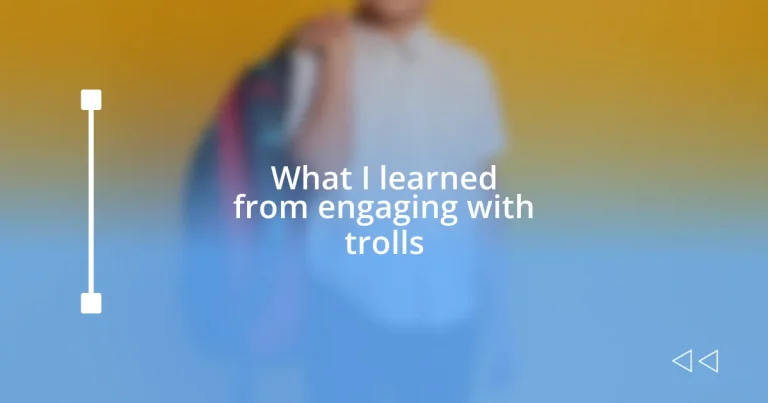 What I learned from engaging with trolls