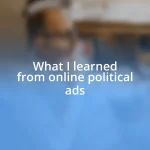 What I learned from online political ads